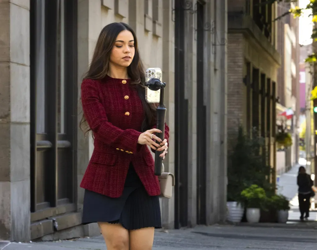 Photo of influencer with selfie stick